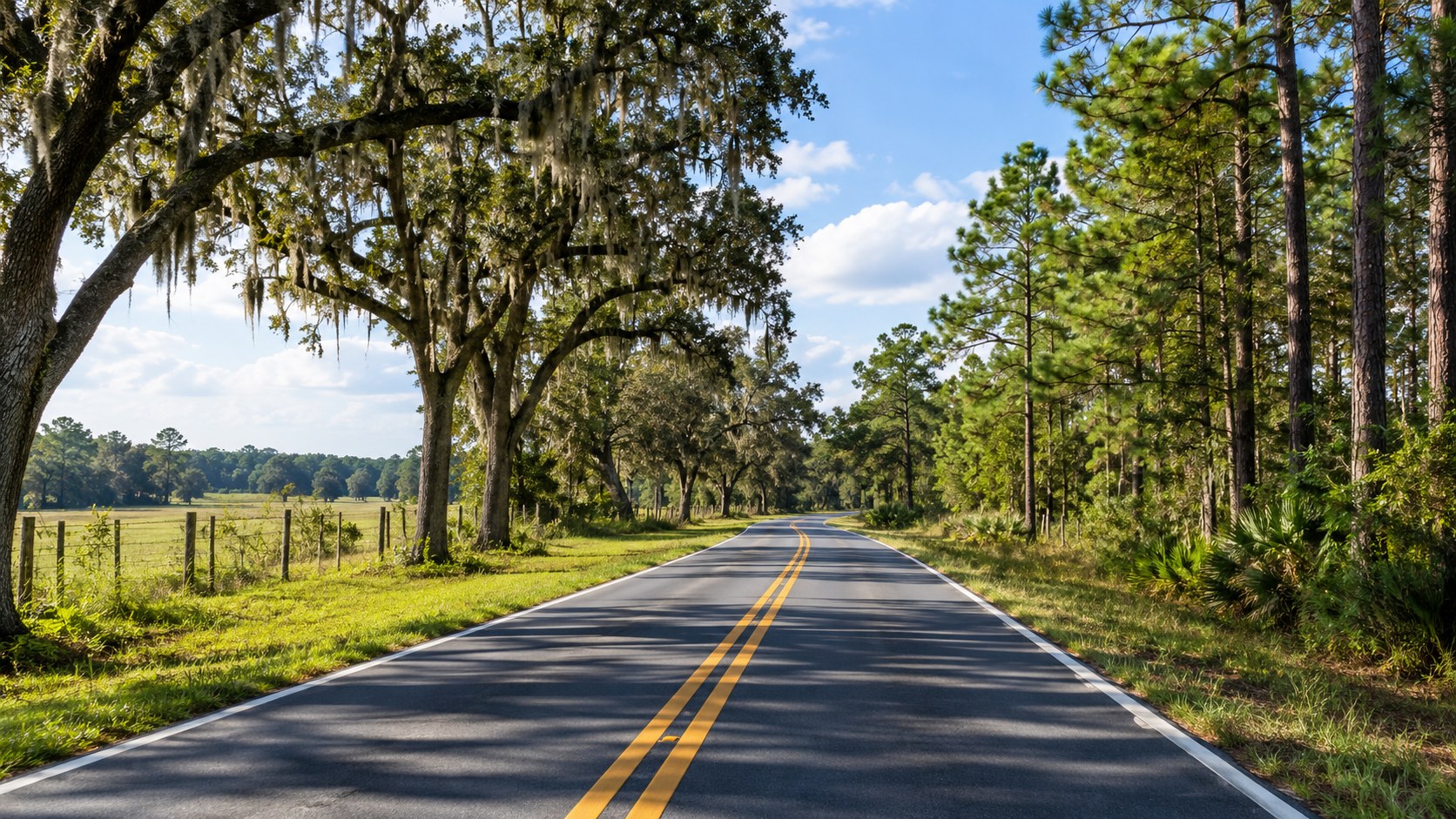 North Central Florida road representing Southern Renegade dumpster rental service areas