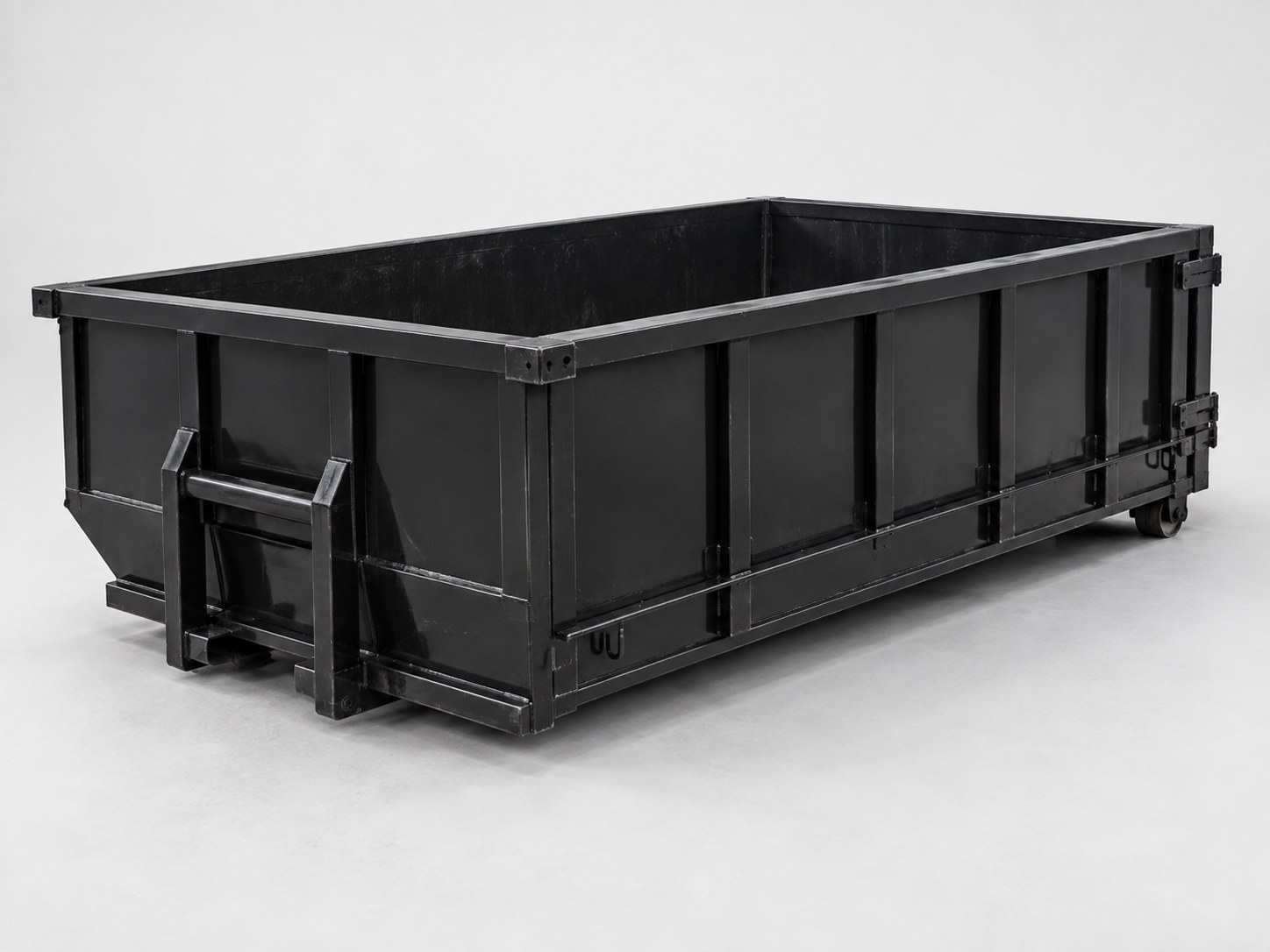Black 10-yard roll-off dumpster for small cleanup projects