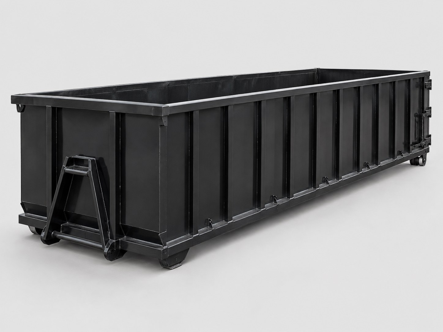 Black 30-yard roll-off dumpster for construction and large cleanup projects